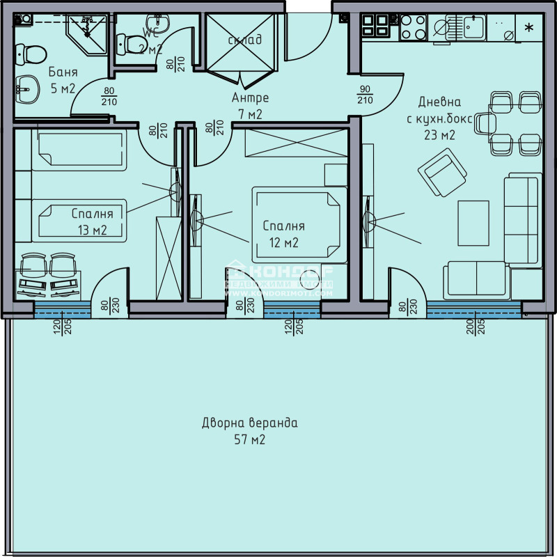 De vânzare  2 dormitoare Plovdiv , Ostromila , 143 mp | 47706747 - imagine [2]