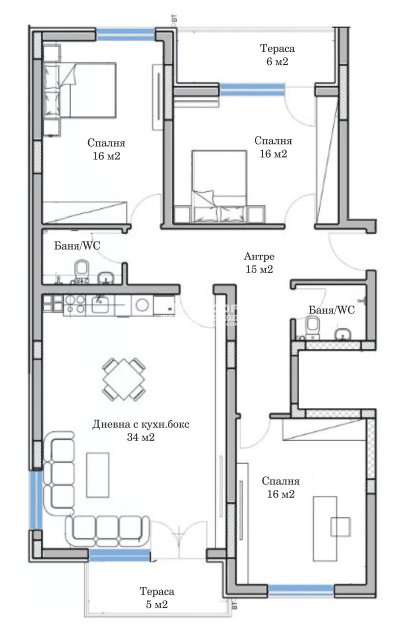 Продава МНОГОСТАЕН в град Пловдив, Младежки Хълм - 150 кв.м / 214 390 € » 419 310.39 лв., КОНДОР - НЕДВИЖИМИ ИМОТИ