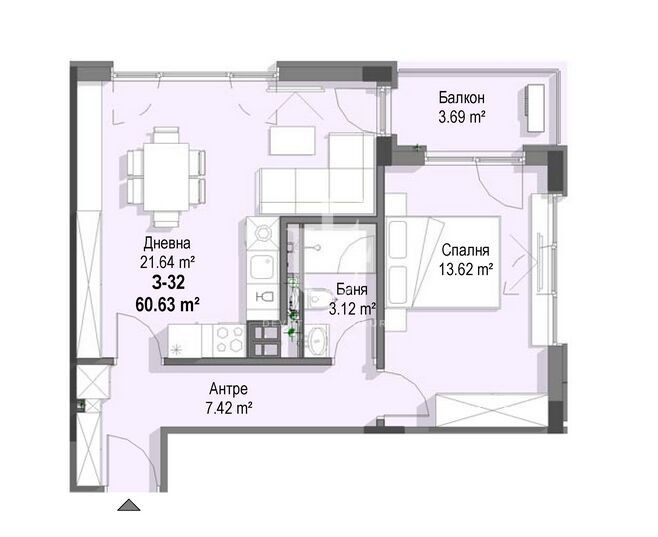 Продава 2-СТАЕН, гр. София, Кръстова вада, снимка 3 - Апартаменти - 54733825