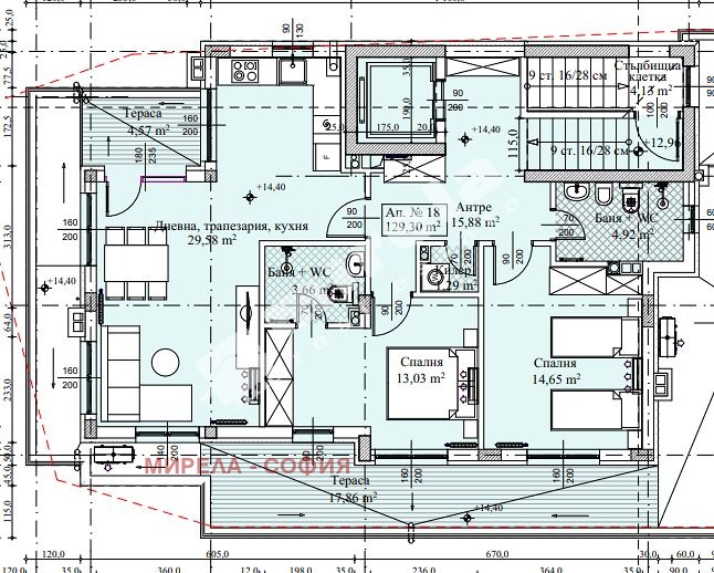 Продава 3-СТАЕН, гр. София, Малинова долина, снимка 2 - Aпартаменти - 46885269