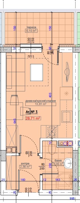 Продава  1-стаен област Бургас , гр. Приморско , 35 кв.м | 82409969 - изображение [7]