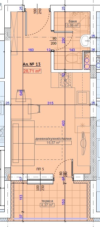 Продава  1-стаен област Бургас , гр. Приморско , 35 кв.м | 82409969 - изображение [2]