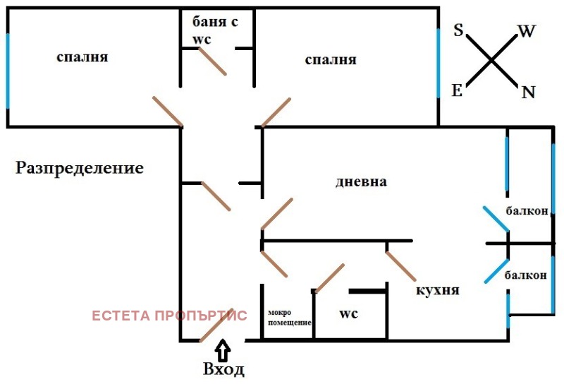 Продава 3-СТАЕН в град София, Център - 87 кв.м / 206 000 € » 402 900.98 лв., ЕСТЕТА ПРОПЪРТИС