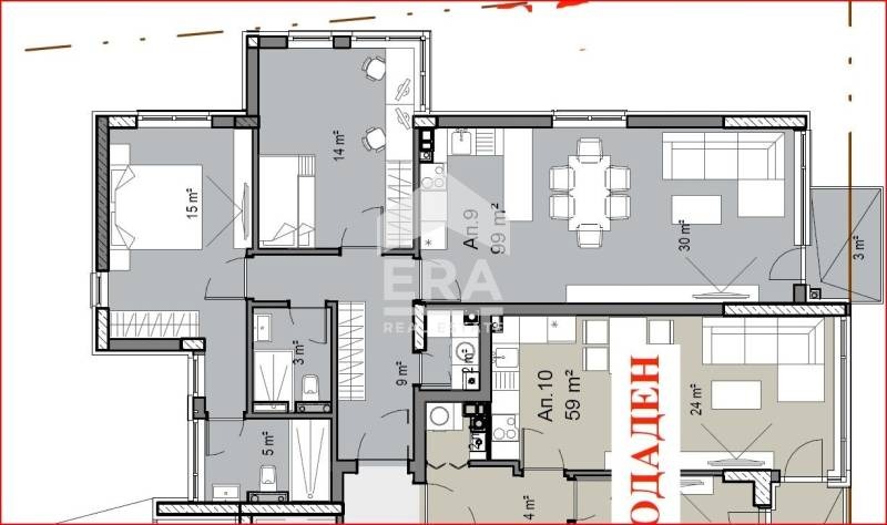 Продава 3-СТАЕН, гр. София, Витоша, снимка 5 - Апартаменти - 55050199