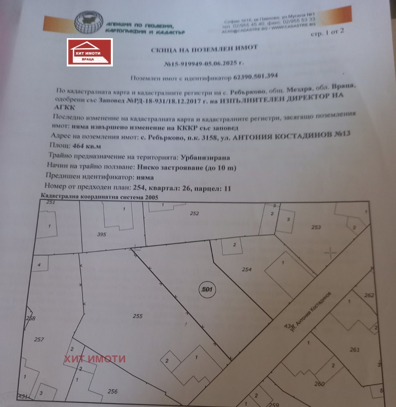 À vendre  Parcelle région Vratsa , Rebarkovo , 464 m² | 75362948