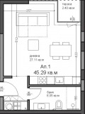 Продава 1-СТАЕН, град Варна, Аспарухово • 78900 € / 154314.99 лв. • 77372736 4