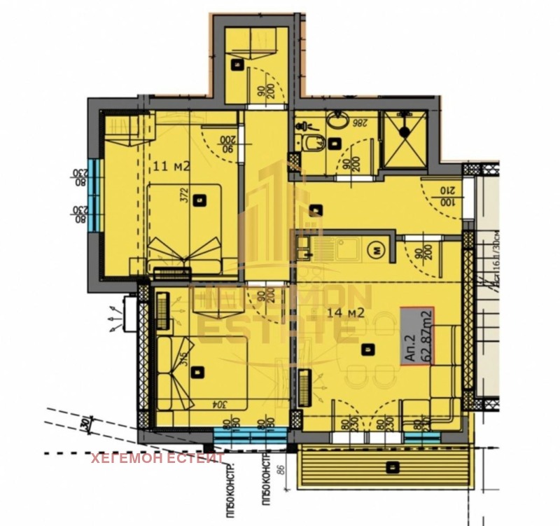 Eladó  2 hálószobás Varna , Vinica , 70 négyzetméter | 43897670 - kép [3]