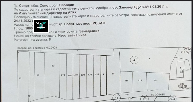 Продава  Парцел, област Пловдив, гр. Сопот • 26 000 EUR • ID 15030090 — holmes.bg - [1] 
