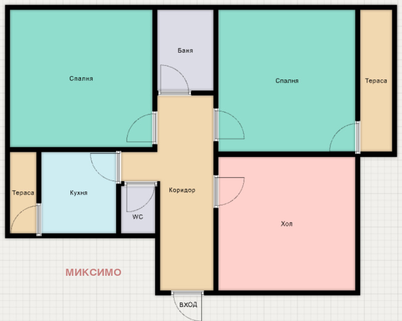 Продава 3-СТАЕН в град Русе, Възраждане - 82 кв.м / 120 000 € » 234 699.60 лв., МИКСИМО
