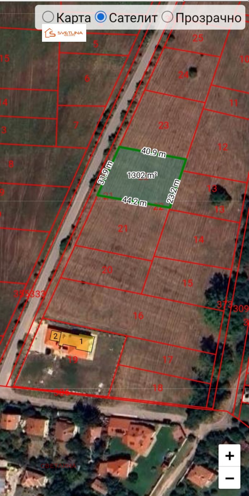 Продава ПАРЦЕЛ в област София, гр. Елин Пелин - 3840 кв.м / 110 000 € » 215 141.30 лв., СВЕТЛИНА