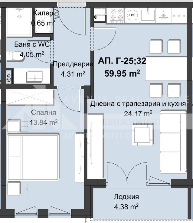 Zu verkaufen  1 Schlafzimmer Plowdiw , Hristo Smirnenski , 71 qm | 29375039 - Bild [2]