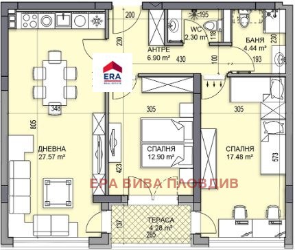 Продава 3-СТАЕН, гр. Пловдив, Гагарин, снимка 9 - Апартаменти - 53503719