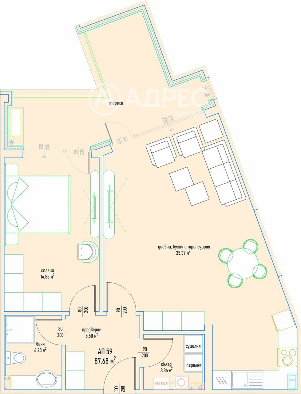 Продава 2-СТАЕН, гр. София, Малинова долина, снимка 3 - Апартаменти - 53590121