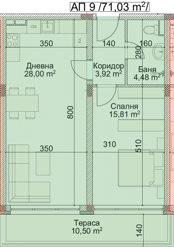 Продава  2-стаен град Благоевград , Струмско , 81 кв.м | 92958491 - изображение [4]