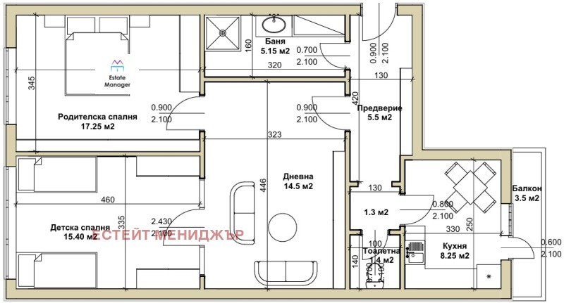 Zu verkaufen  2 Schlafzimmer Sofia , Zentar , 103 qm | 78819315 - Bild [10]