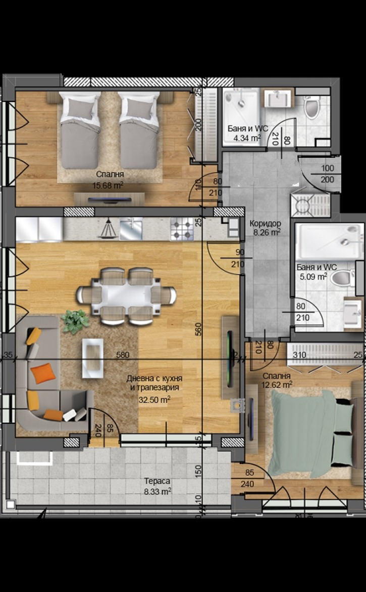 Продава 3-СТАЕН, гр. Пловдив, Христо Смирненски, снимка 2 - Апартаменти - 56267738