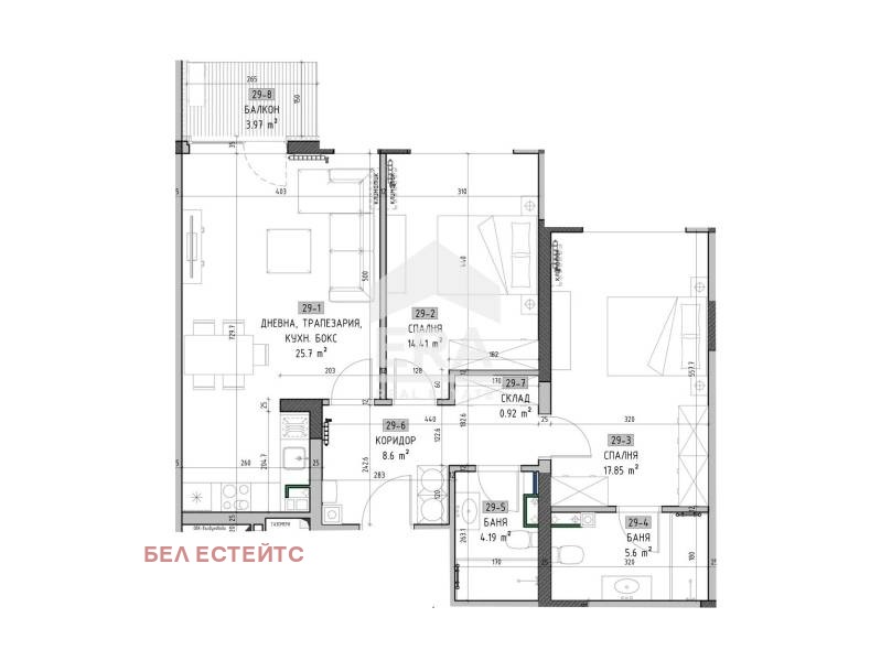 Na prodej  2 ložnice Sofia , Ovča kupel 1 , 107 m2 | 49807096 - obraz [5]