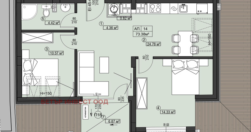Продава  3-стаен град София , Левски , 93 кв.м | 17494998