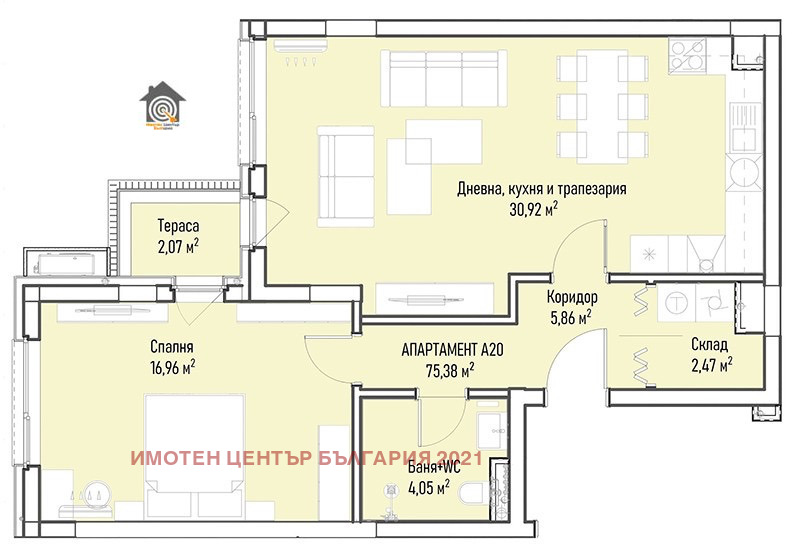 De vânzare  1 dormitor Sofia , Mladost 4 , 94 mp | 79361260 - imagine [2]