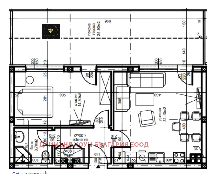 In vendita  1 camera da letto Plovdiv , Iugen , 100 mq | 71969523 - Immagine [2]