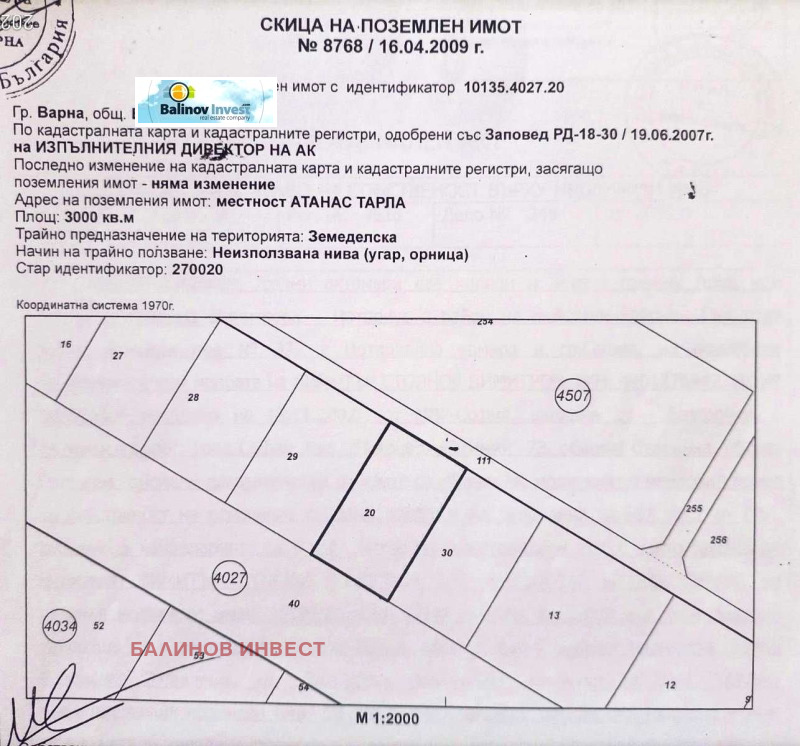 Продава ПАРЦЕЛ, гр. Варна, м-т Атанас Тарла, снимка 1 - Парцели - 47417726