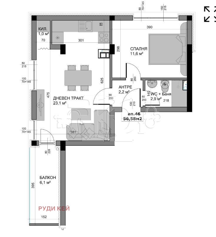 Продава 2-СТАЕН, гр. Варна, Владислав Варненчик 1, снимка 2 - Апартаменти - 54329409