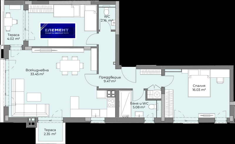 Продаја  2 спаваће собе Пловдив , Христо Смирненски , 110 м2 | 96402346 - слика [9]