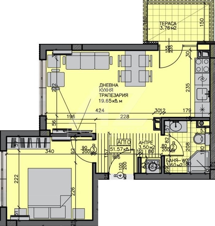 Satılık  1 yatak odası Burgas , Zornica , 62 metrekare | 29142434 - görüntü [2]