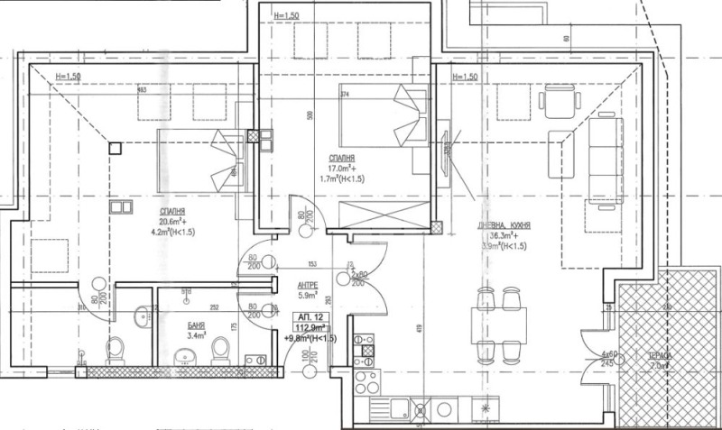 Zu verkaufen  2 Schlafzimmer Sofia , Gorna banja , 144 qm | 40420481 - Bild [3]