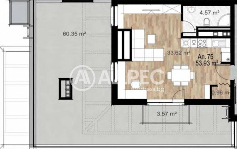 Myytävänä  Studio Sofia , Tsentar , 65 neliömetriä | 90281290 - kuva [5]