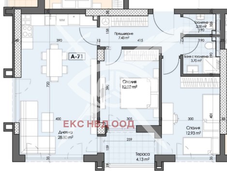 Продава  3-стаен, град Пловдив, Кършияка •  123 201 EUR • ID 92180539 — holmes.bg - [1] 