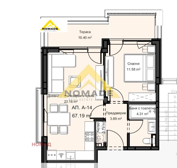Продава 2-СТАЕН, гр. Пловдив, Остромила, снимка 5 - Апартаменти - 53822997