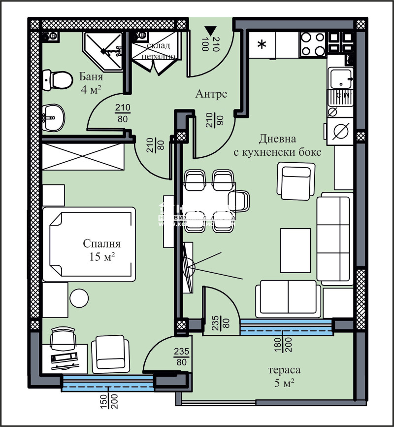 À venda  1 quarto Plovdiv , Ostromila , 67 m² | 17232198 - imagem [3]