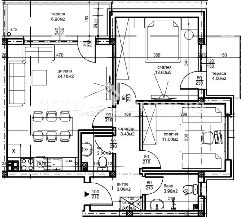 Продава 3-СТАЕН, гр. Пловдив, Беломорски, снимка 2 - Апартаменти - 52707148