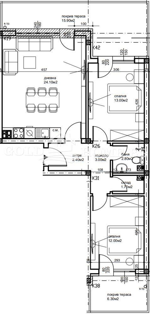 Продава 3-СТАЕН, гр. Пловдив, Беломорски, снимка 3 - Апартаменти - 52707148