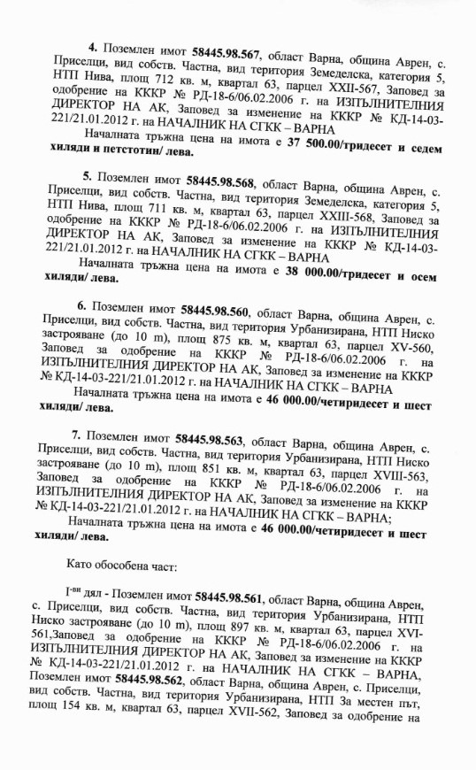 Продава ПАРЦЕЛ, с. Приселци, област Варна, снимка 4 - Парцели - 48151929