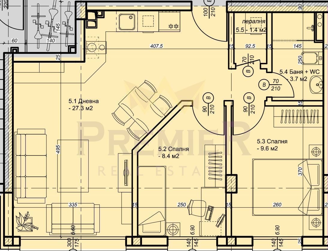 Продава 3-СТАЕН, гр. София, Хаджи Димитър, снимка 12 - Апартаменти - 54341761