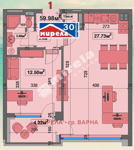 Продава  2-стаен, град Варна, Чайка •  198 000 EUR • ID 91570946 — holmes.bg - [1] 