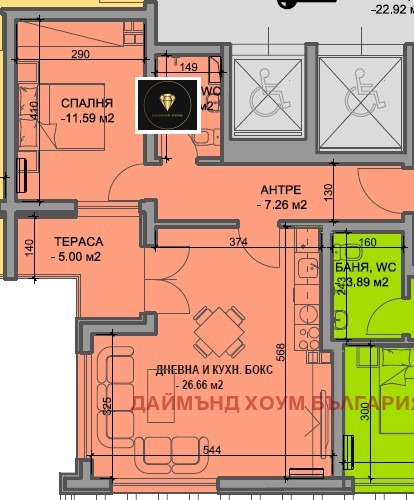 For Sale  1 bedroom Plovdiv , Yuzhen , 78 sq.m | 89154319 - image [2]