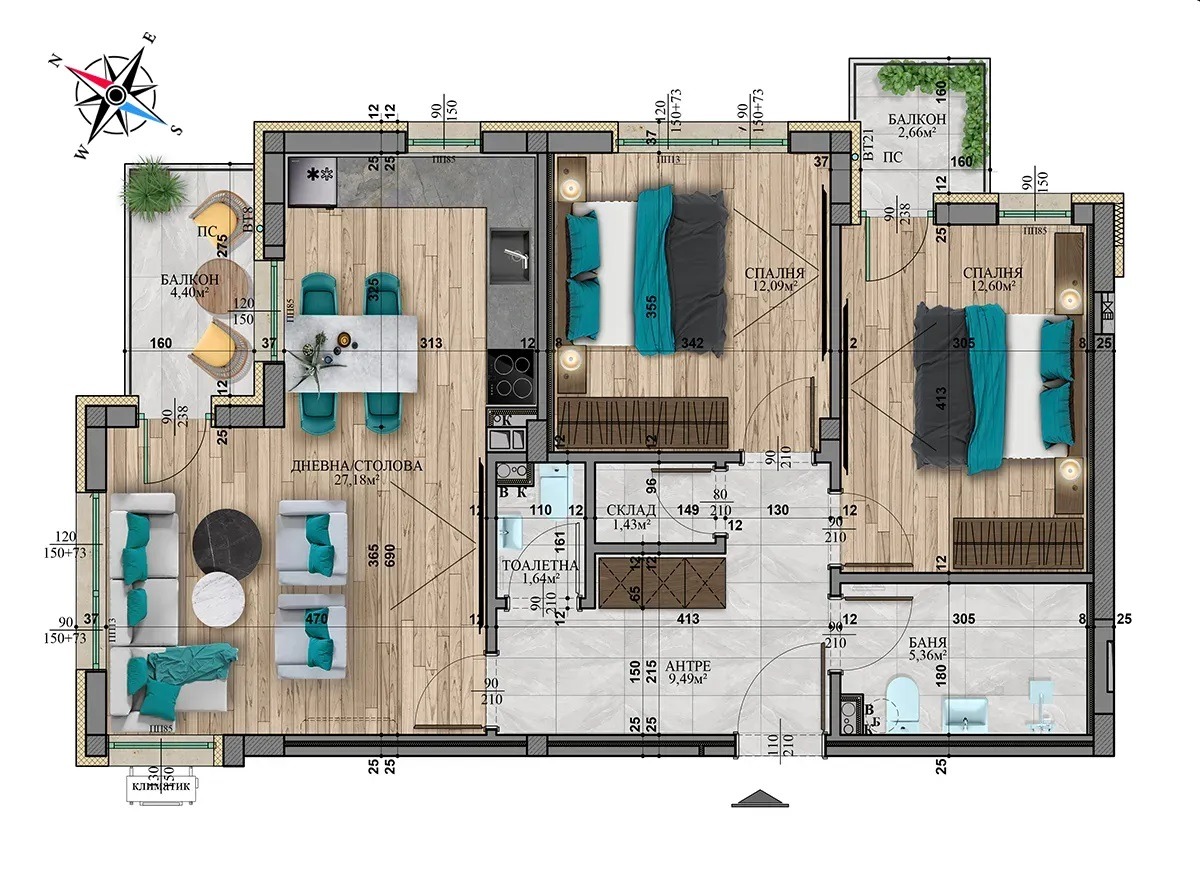 Продава 3-СТАЕН, гр. София, Карпузица, снимка 11 - Апартаменти - 54263804