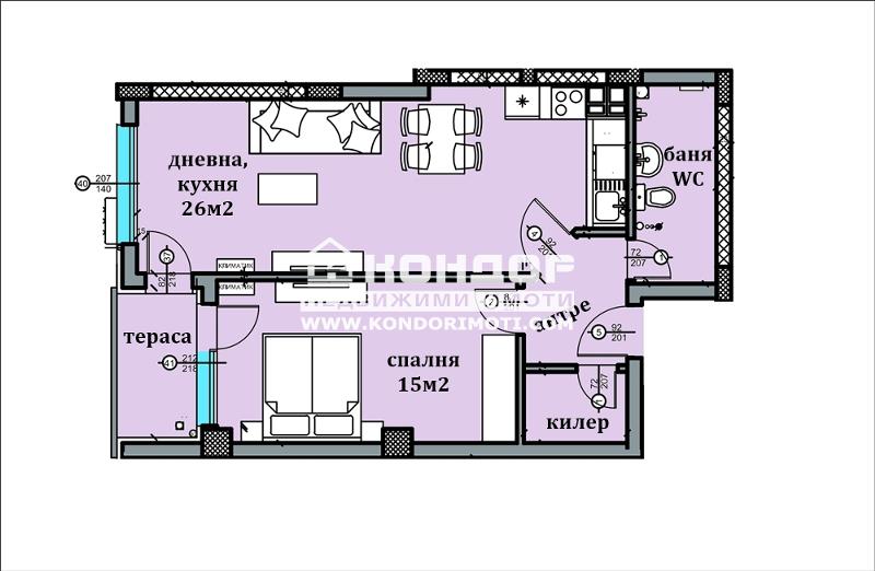 In vendita  1 camera da letto Plovdiv , Vastanicheski , 77 mq | 29883813 - Immagine [2]