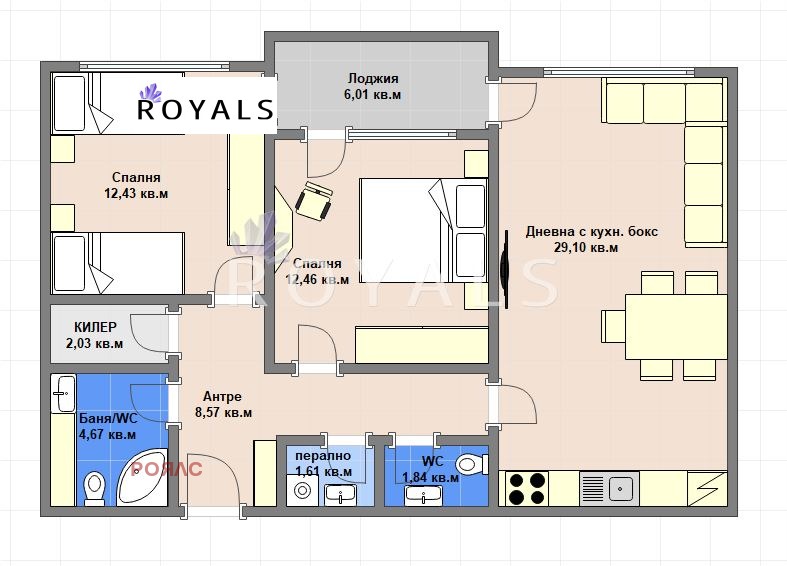 Продава  3-стаен град Варна , Възраждане 3 , 102 кв.м | 52707892 - изображение [4]