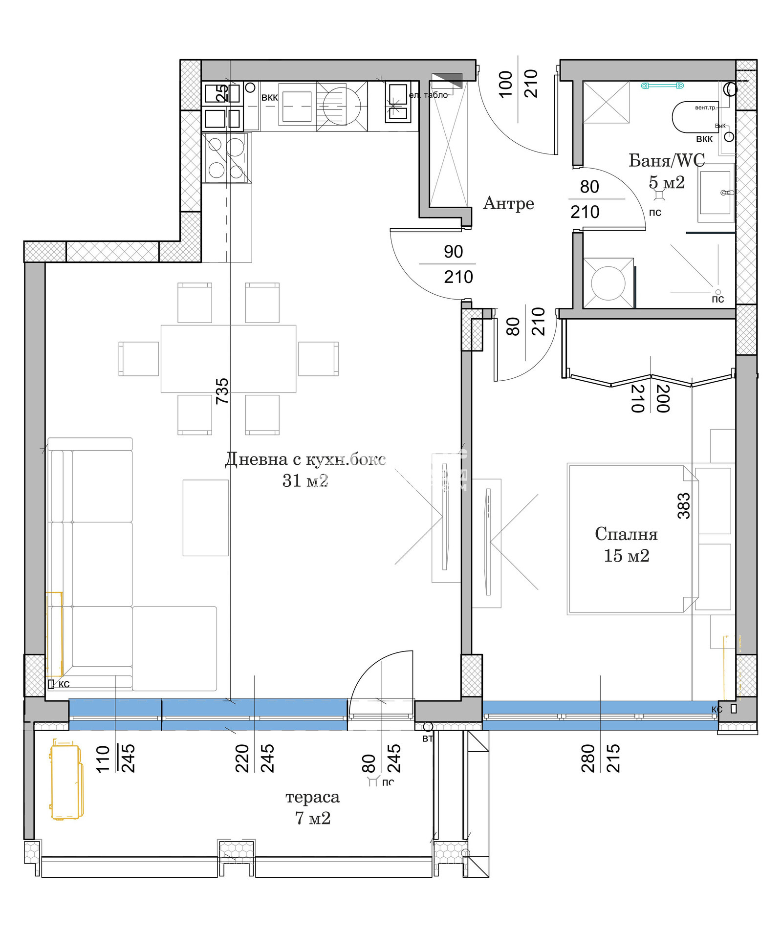 Продава 2-СТАЕН, гр. Пловдив, Остромила, снимка 2 - Апартаменти - 49956439