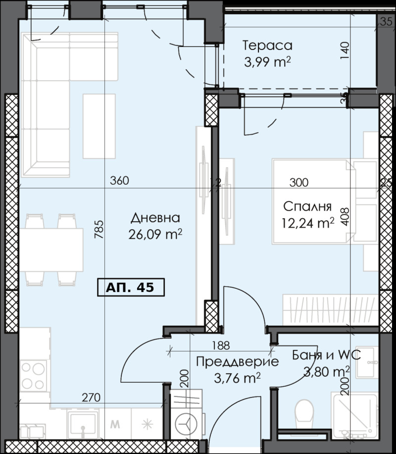 Продава 2-СТАЕН, гр. Пловдив, Тракия, снимка 4 - Aпартаменти - 49569198