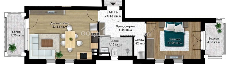 À venda  1 quarto Plovdiv , Komatevo , 68 m² | 83185862 - imagem [7]