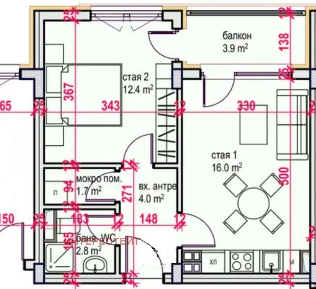 Zu verkaufen  1 Schlafzimmer Burgas , Meden rudnik - zona W , 59 qm | 60100615