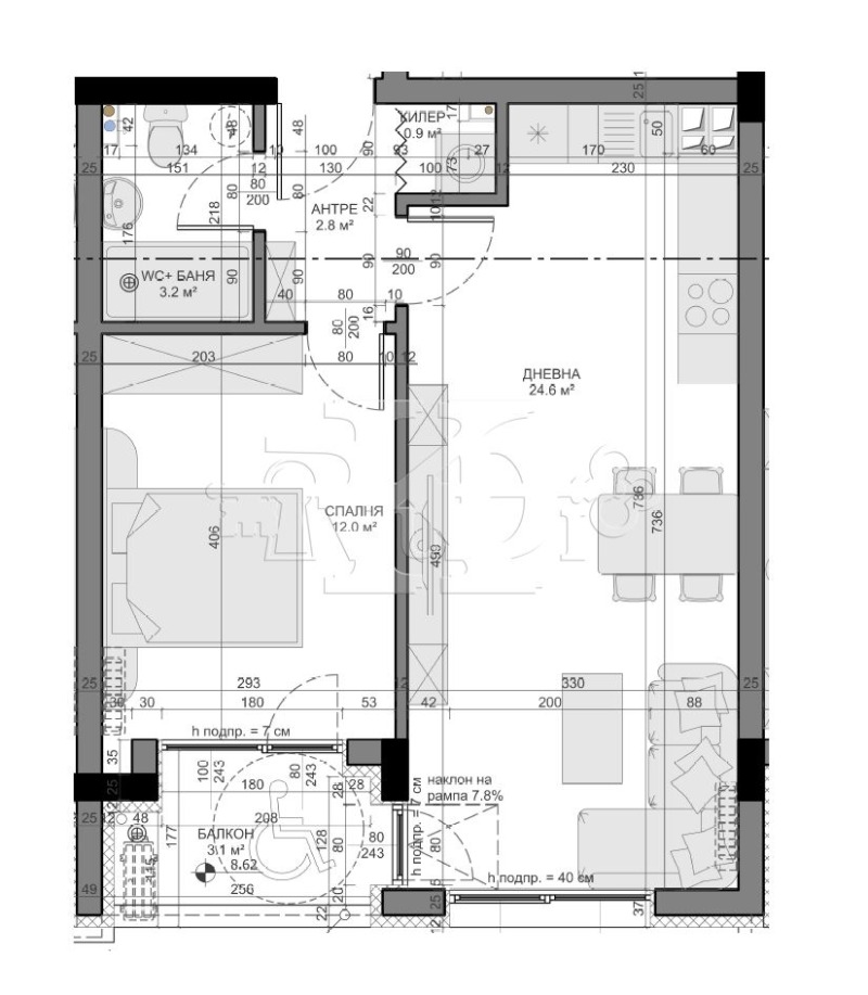 Te koop  1 slaapkamer Varna , Vladislav Varnentsjik 1 , 65 m² | 26257112 - afbeelding [3]