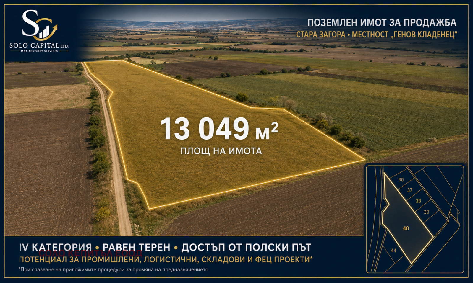 Продава ПАРЦЕЛ, гр. Стара Загора, Самара 1