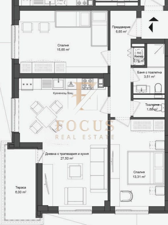 Продава 3-СТАЕН, гр. Пловдив, Гагарин, снимка 3 - Aпартаменти - 49531821