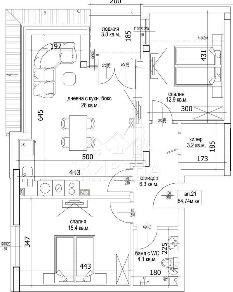 Продаја  2 спаваће собе Варна , Цветен квартал , 97 м2 | 71265831 - слика [2]